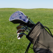 Blue Rosace Golf Headcover (In SItu)