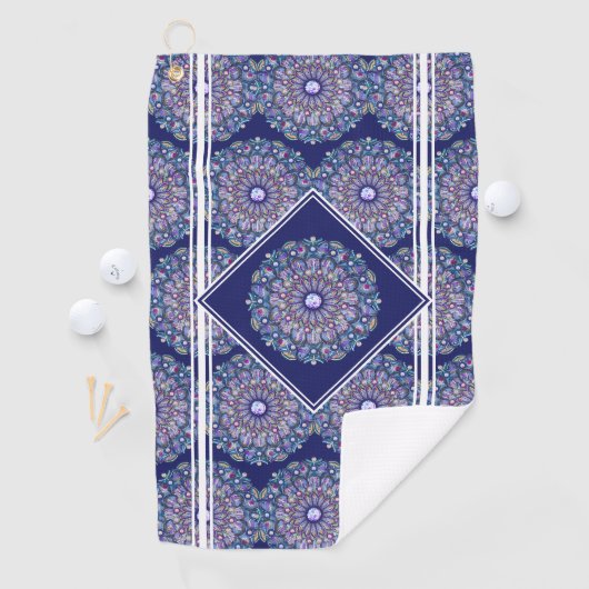 Blue Rosace Golfhandtuch (Insitu)
