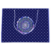 Blue Rosace Große Geschenktüte (Vorderseite)