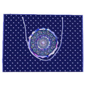 Blue Rosace Große Geschenktüte (Rückseite)