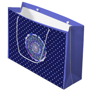 Blue Rosace Große Geschenktüte