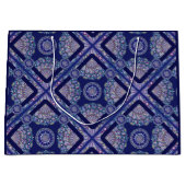 Blue Rosace Große Geschenktüte (Vorderseite)