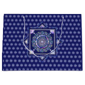 Blue Rosace Große Geschenktüte (Vorderseite)