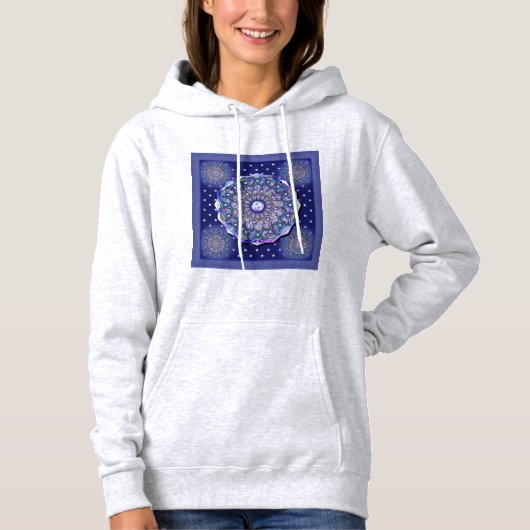 Blue Rosace Hoodie (Vorderseite)