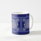 Blue Rosace Kaffeetasse (VorderseiteRechts)