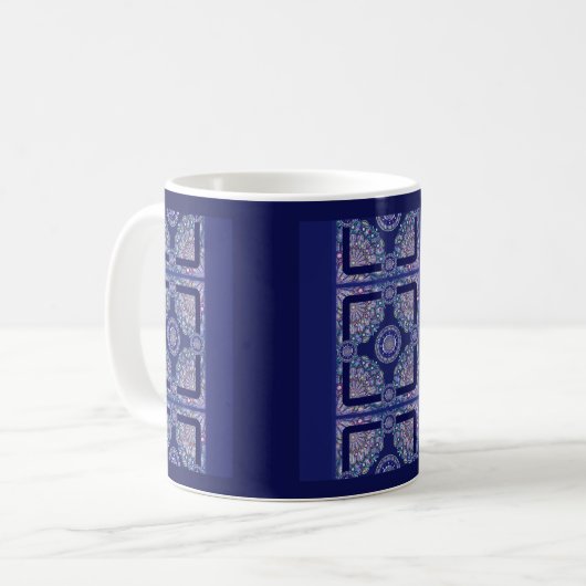 Blue Rosace Kaffeetasse (Vorderseite Links)