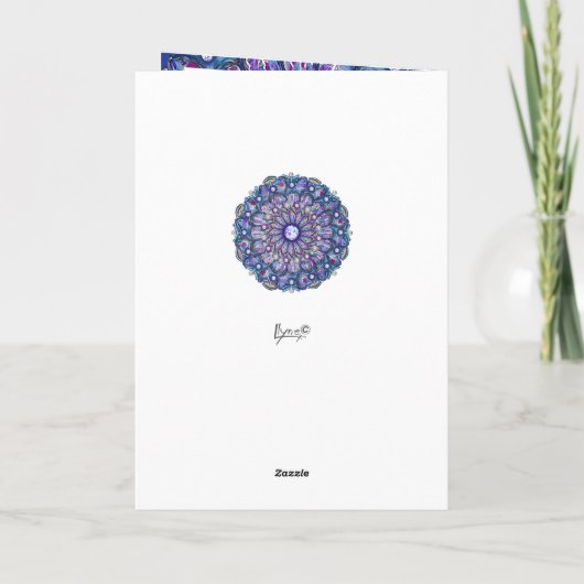 Blue Rosace Karte (Rückseite)