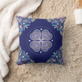 Blue Rosace Kissen (Decke)