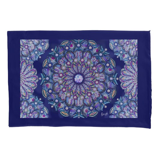 Blue Rosace Kissenbezug (Vorderseite)