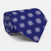 Blue Rosace Krawatte (Gerollt)
