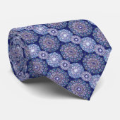 Blue Rosace Krawatte (Gerollt)