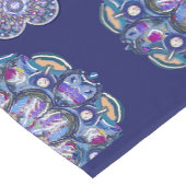 Blue Rosace Kurzer Tischläufer (Ecke)