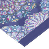 Blue Rosace Kurzer Tischläufer (Ecke)