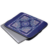 Blue Rosace Laptopschutzhülle (Vorne Knopf)