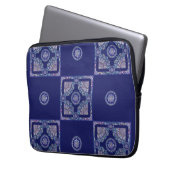 Blue Rosace Laptopschutzhülle (Vorderseite Links)