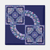 Blue Rosace Magnet (Vorne)