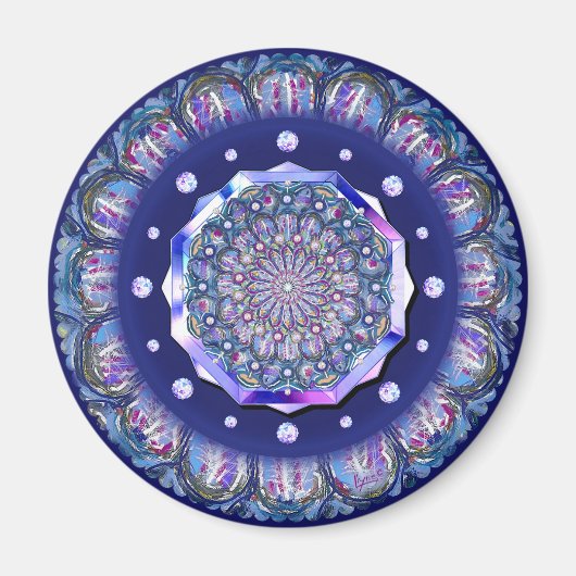 Blue Rosace Magnet (Vorne)