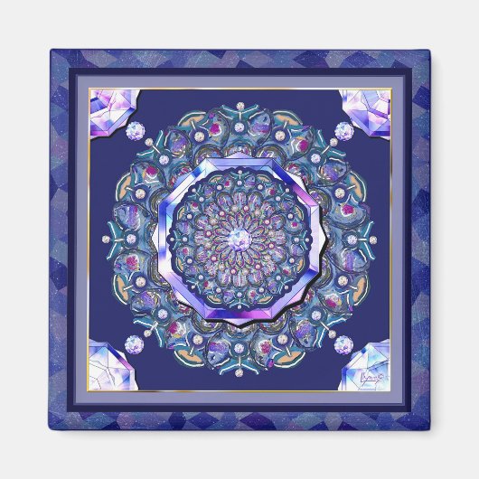 Blue Rosace Magnet (Vorne)