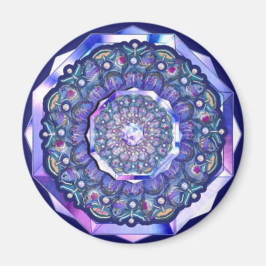 Blue Rosace Magnet (Vorne)