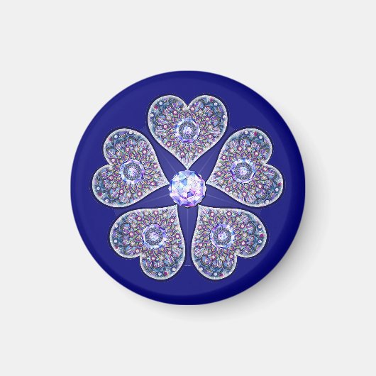 Blue Rosace Magnet (Vorne)