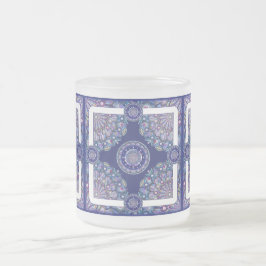 Blue Rosace Mattglastasse