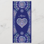 Blue Rosace Menükarte (Rückseite)