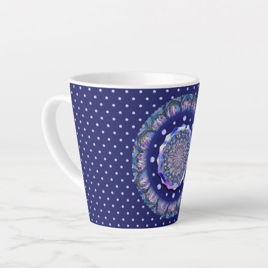 Blue Rosace Milchtasse (Linke Ecke)