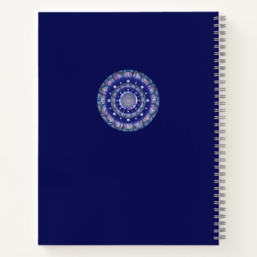 Blue Rosace Notizblock (Rückseite)