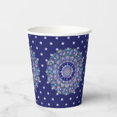 Blue Rosace Pappbecher (Rückseite)