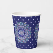 Blue Rosace Pappbecher (Vorderseite)