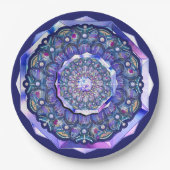 Blue Rosace Pappteller (Vorderseite)