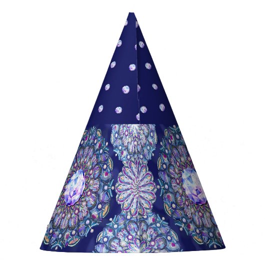 Blue Rosace Partyhütchen (Rückseite)