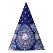 Blue Rosace Partyhütchen (Vorderseite)