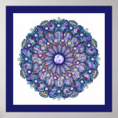 Blue Rosace Poster (Vorne)