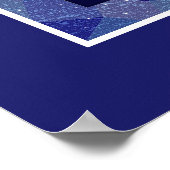 Blue Rosace Poster (Ecke)