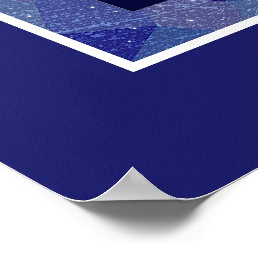 Blue Rosace Poster (Ecke)