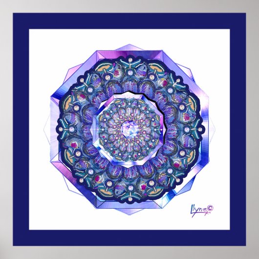Blue Rosace Poster (Vorne)