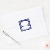 Blue Rosace Quadratischer Aufkleber (Umschlag)