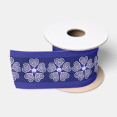 Blue Rosace Satinband (Spule)
