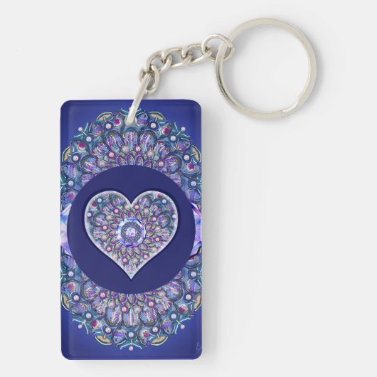 Blue Rosace Schlüsselanhänger (Rückseite)