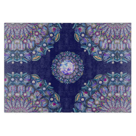 Blue Rosace Schneidebrett