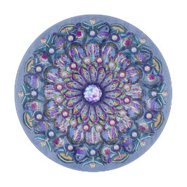 Blue Rosace Schneidebrett
