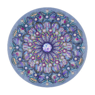 Blue Rosace Schneidebrett