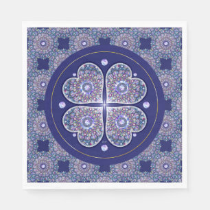 Blue Rosace Serviette