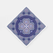 Blue Rosace Serviette (Ecke)