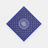 Blue Rosace Serviette (Ecke)