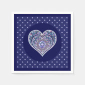 Blue Rosace Serviette (Vorderseite)