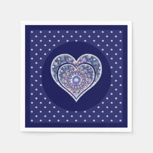 Blue Rosace Serviette