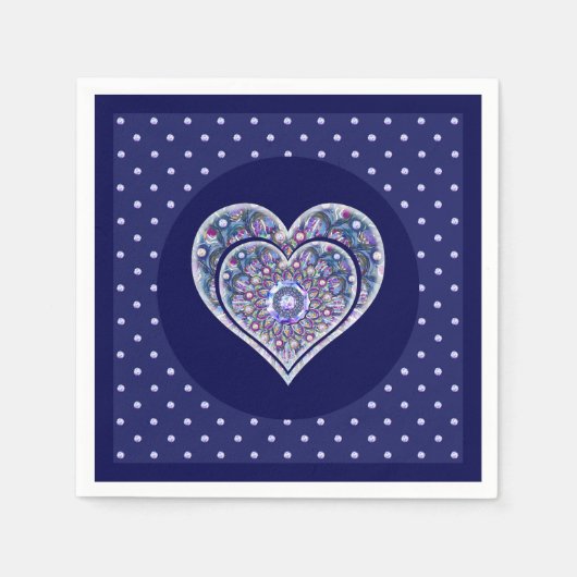 Blue Rosace Serviette (Vorderseite)