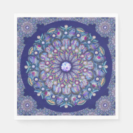 Blue Rosace Serviette